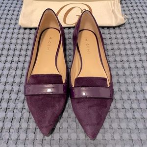 Purple Suede flats made in Italy by M Gemi